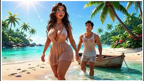 Preview supplied for Alone On A Tropical Island With My Stepsister - 3d Ai Generated Porn