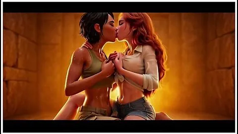 Preview supplied for Woman Poses Sensually In Ancient Jungle During Warm Sunset (ai Generated)