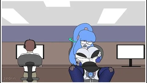 Preview supplied for Robot Office Lady Gets Coworker To Get Her Off (animated Comic)