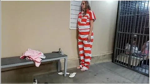 Preview supplied for Three schoolgirls 18+ Are Strip Searched, Put In Prison Jumpsuits, Enter Jail