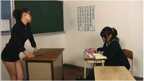 Preview supplied for Strict Lesbian Teacher Kisses And Licks Star student 18+