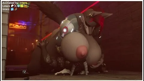 Preview supplied for Cyberpunk Chick Breast Hyper Growth Animation