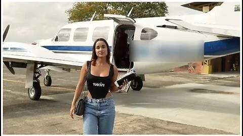 Preview supplied for Colombian Model Fucks Her Assistant On A Private Jet While The Pilot Sees!