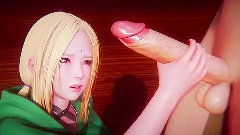 Preview supplied for Busty Tsunade Gets On Her Knees And Sucks A Big Cock