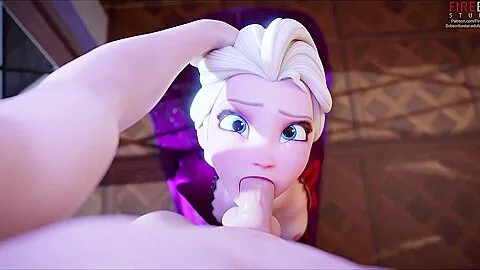 Preview supplied for Elsa Gets Mouth Full Of Cum Down Her Throat