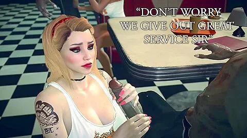 Preview supplied for Hootees: Special Menu - Busty Waitress Fucks Zombie For New Car