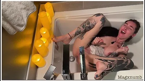 Preview supplied for All-Natural Tattooed Nympho in the Bath with Mag Numb
