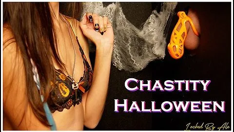 Preview supplied for Scary Halloween Glory Hole: Wife Locks Husband In Permanent Chastity