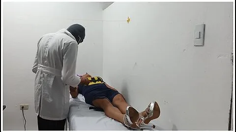 Preview supplied for Office-bound doctor strokes his swollen cock under his desk, teasing himself raw