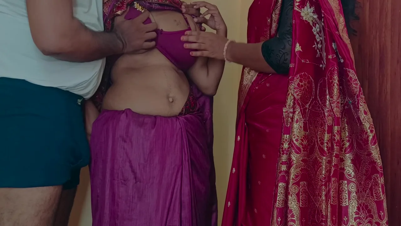 Preview supplied for Stepsisters Enjoying Threesome Romance In Bed With Neighbour Batchelor Men