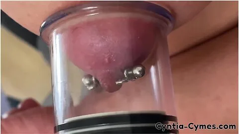 Preview supplied for Cyntia Cymes - Pierced Nipples Strong Sucking By Strong Pump