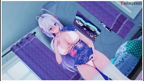 Preview supplied for Rossweisse: Kimono Blowjob in HS DxD Madness