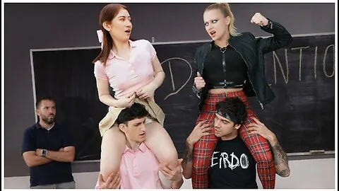 Preview supplied for Nade Nasty, Ava Davis & Paris White Lock Four Step-Siblings in Detention