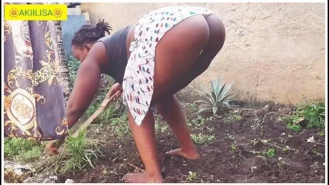 Preview supplied for African Village Farmer: Perfect Ass Ebony,thick Thighs,gardening On Camera
