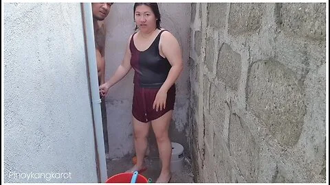 Preview supplied for Filipina Taking A Bath Outside The House Got Fuck