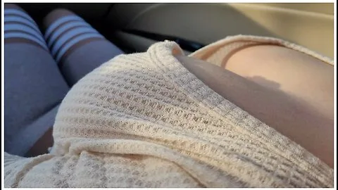 Preview supplied for Big Sensitive Boobs Of My Stepsister Teasing In The Car Without Bra