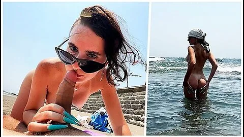 Preview supplied for Public Blowjob On The Beach From A Big-assed Beauty