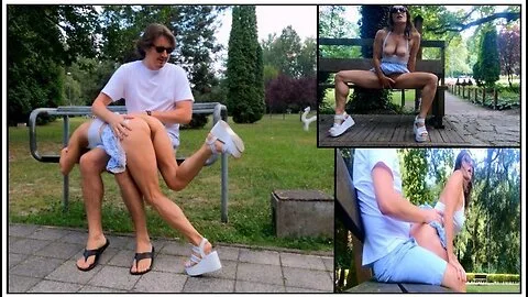 Preview supplied for Risky Fucking And Ass Spanked On A Park Bench Among People