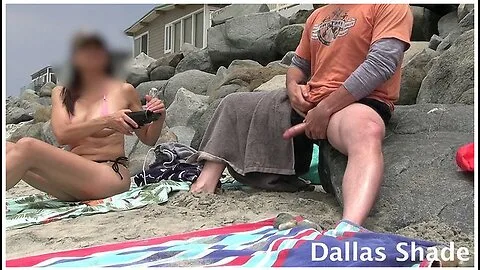 Preview supplied for (part 2) Risky Public Beach! Tourist Films Me Jerking Off