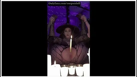 Preview supplied for Witchy Bitch Gets Freaky With Her Candles, Tight Gripping Pussy