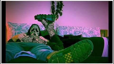 Preview supplied for Halloween Fishnet Footjob Solejob With Spankmyfeet