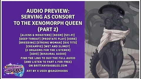 Preview supplied for Car Toon & Erotic Audio: Serving as Consort to the Xenomorph Queen