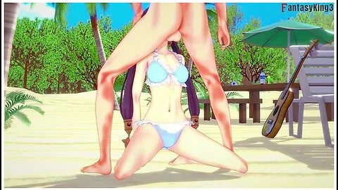 Preview supplied for Mona’s Blowjob on the Beach—Genshin Impact Full & POV