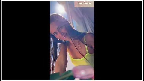 Preview supplied for Hot Spanish Girl Home Alone Teasing With Her Tiny Golden Body