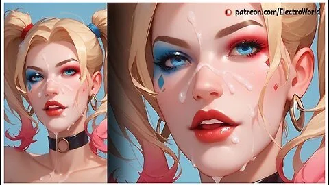 Preview supplied for Harley Quinn’s Bukkake Bliss: Sweet Lips Drowning in Cum