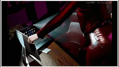 Preview supplied for Car Toon's Korean Girlfriend In A Red Leather Outfit