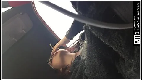 Preview supplied for Teen Flashes Tits While Driving
