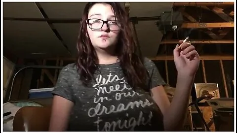 Preview supplied for Hot Teen Babe Smokin In Garage