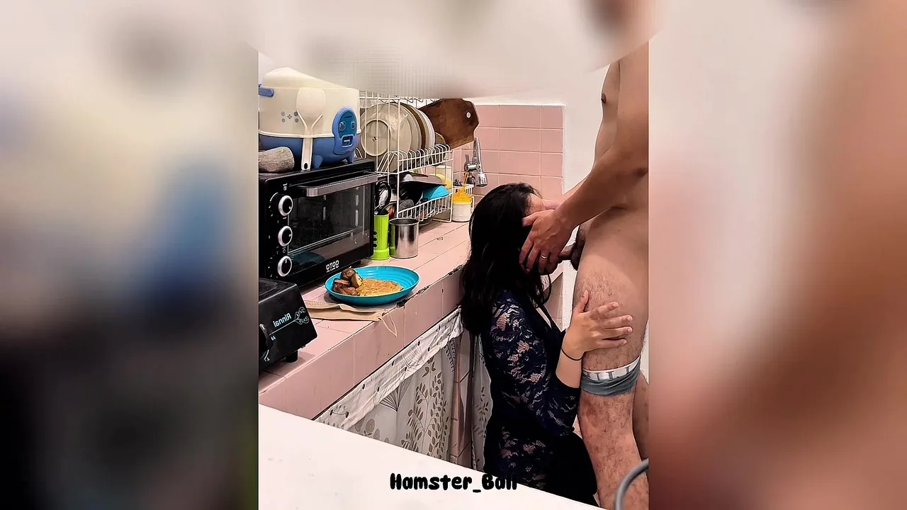 Preview supplied for Almost Caught, Cheating Maid While Cooking In The Kitchen