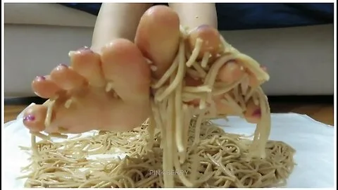 Preview supplied for Spaghetti Pasta Italian Foot Food Crushing Fetish