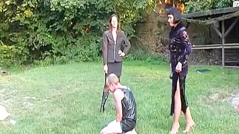 Preview supplied for Two Wild German Babes Punishing Their Dude Outdoors