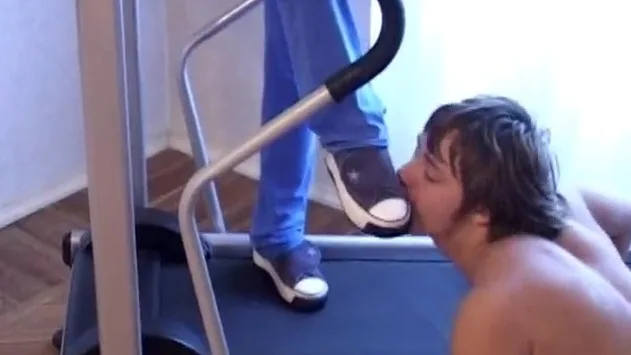 Preview supplied for Slave trampled on a treadmill sniffin dirty mistress' shoes & feets