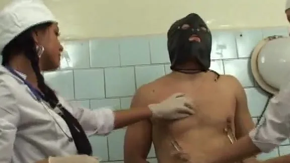 Preview supplied for Patient gets cropped stomped nipples & cock tortured by two nurses