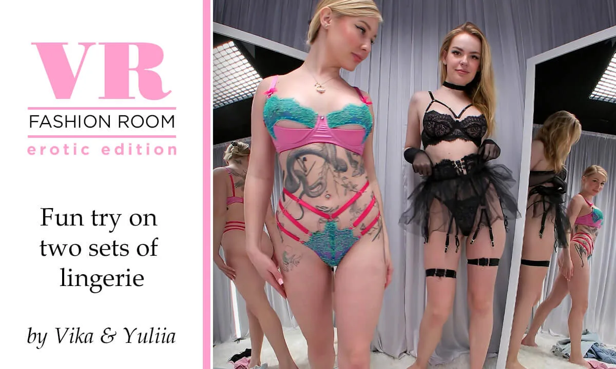 Preview supplied for Vika & Yuliia Tries On Two Sets Of Lingerie
