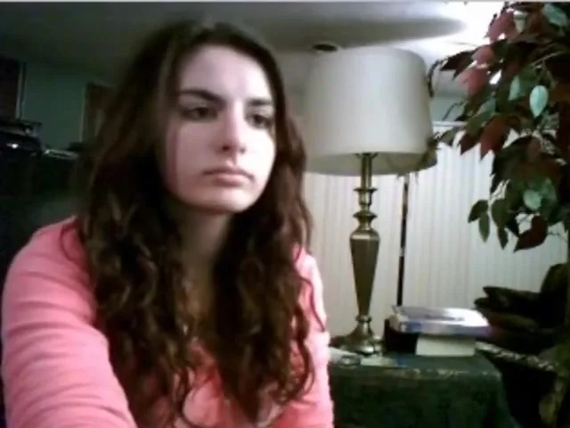 Preview supplied for 18yo brunette US girl playing omegle game in daddys office dancing
