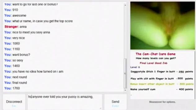 Preview supplied for girl plays the cam-chat dare game on omegle