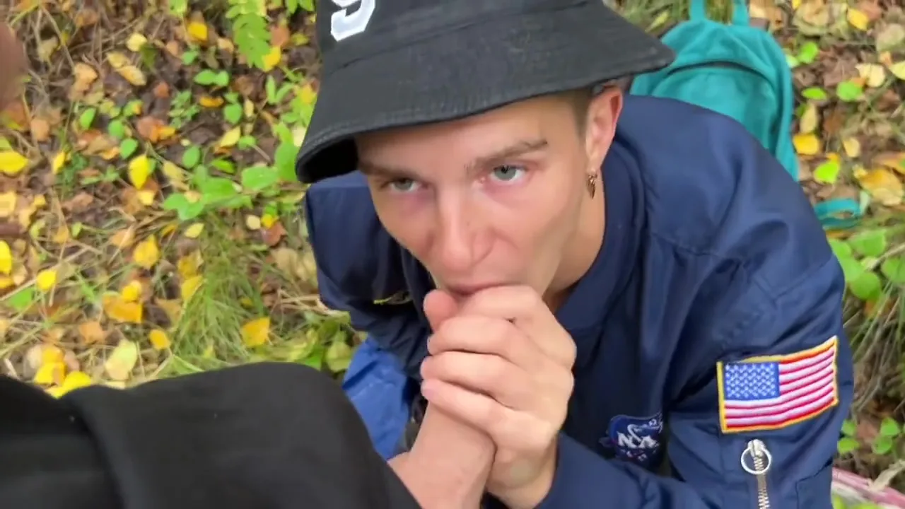 Preview supplied for #376 Stud Catches Fellow Draining Off In The Forest And Joins To Shag Him
